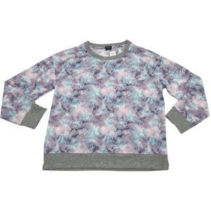 Splendid | Women's Watercolour Top | Purple & Blue | Floral Pattern | Size L